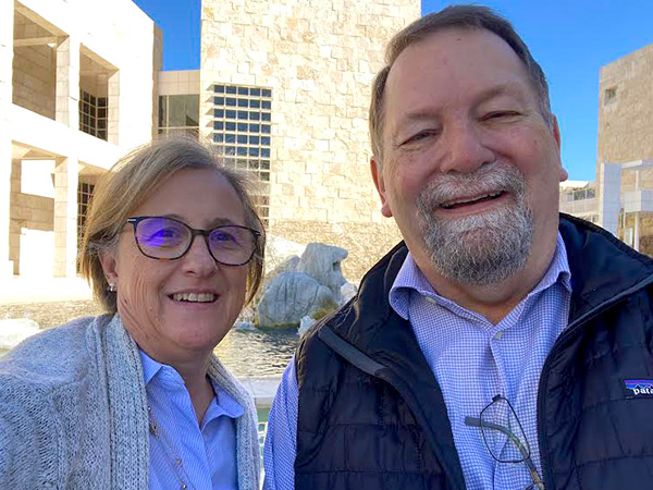 Una selfie de Lana Wilhelm y su esposo.