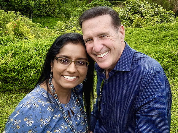 A selfie of Nasheel Joules and her husband.
