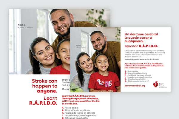 an ASA R.Á.P.I.D.O. half-page print ad overlaying a full page R.Á.P.I.D.O. print ad
