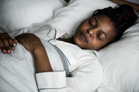 woman sleeping soundly