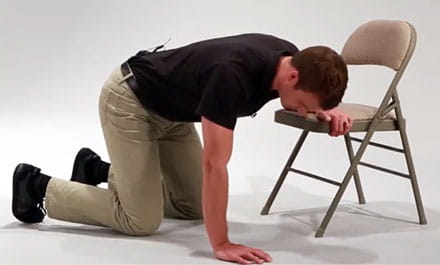getting up from a fall post-stroke exercise video screenshot
